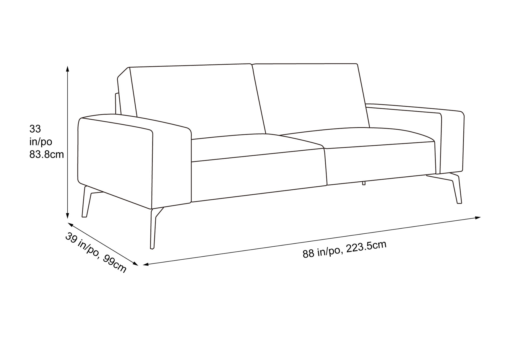 Noelia Fabric Sofa
