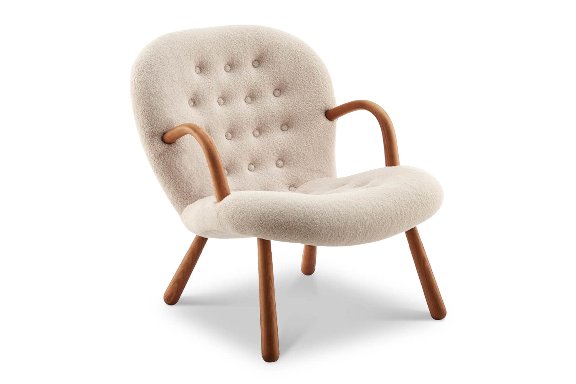 Valencia Nova Faux Sheepskin Accent Chair, Beige Color