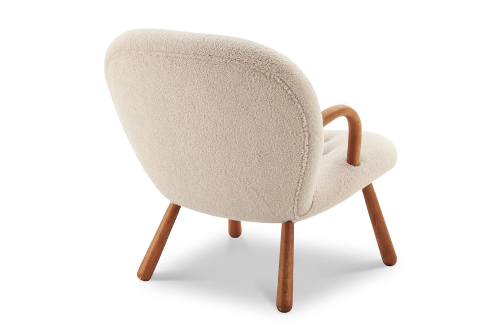 Valencia Nova Faux Sheepskin Accent Chair, Beige Color