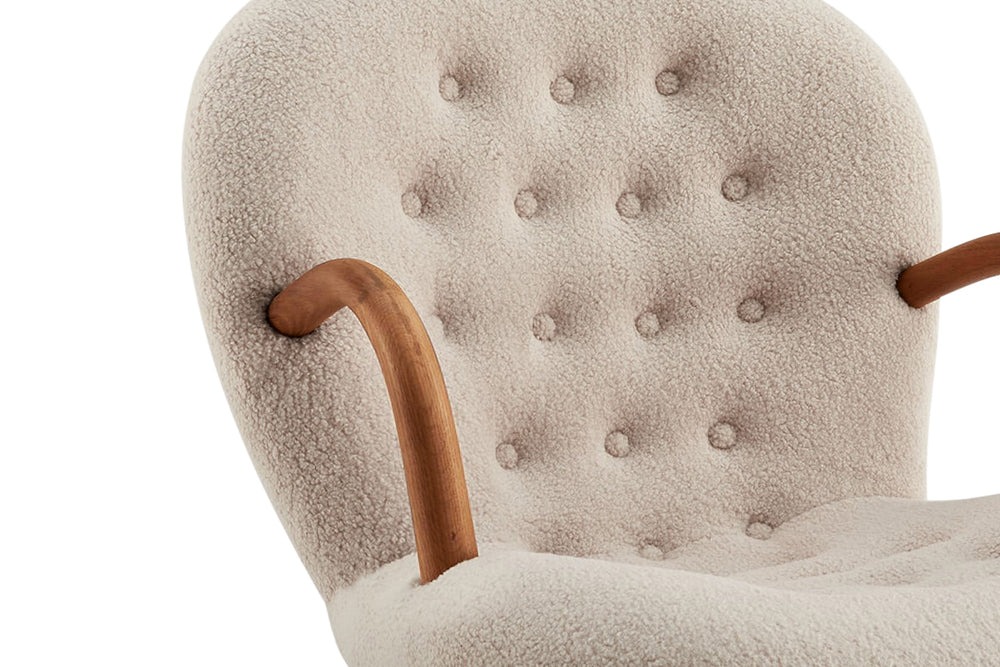 Valencia Nova Faux Sheepskin Accent Chair, Beige Color