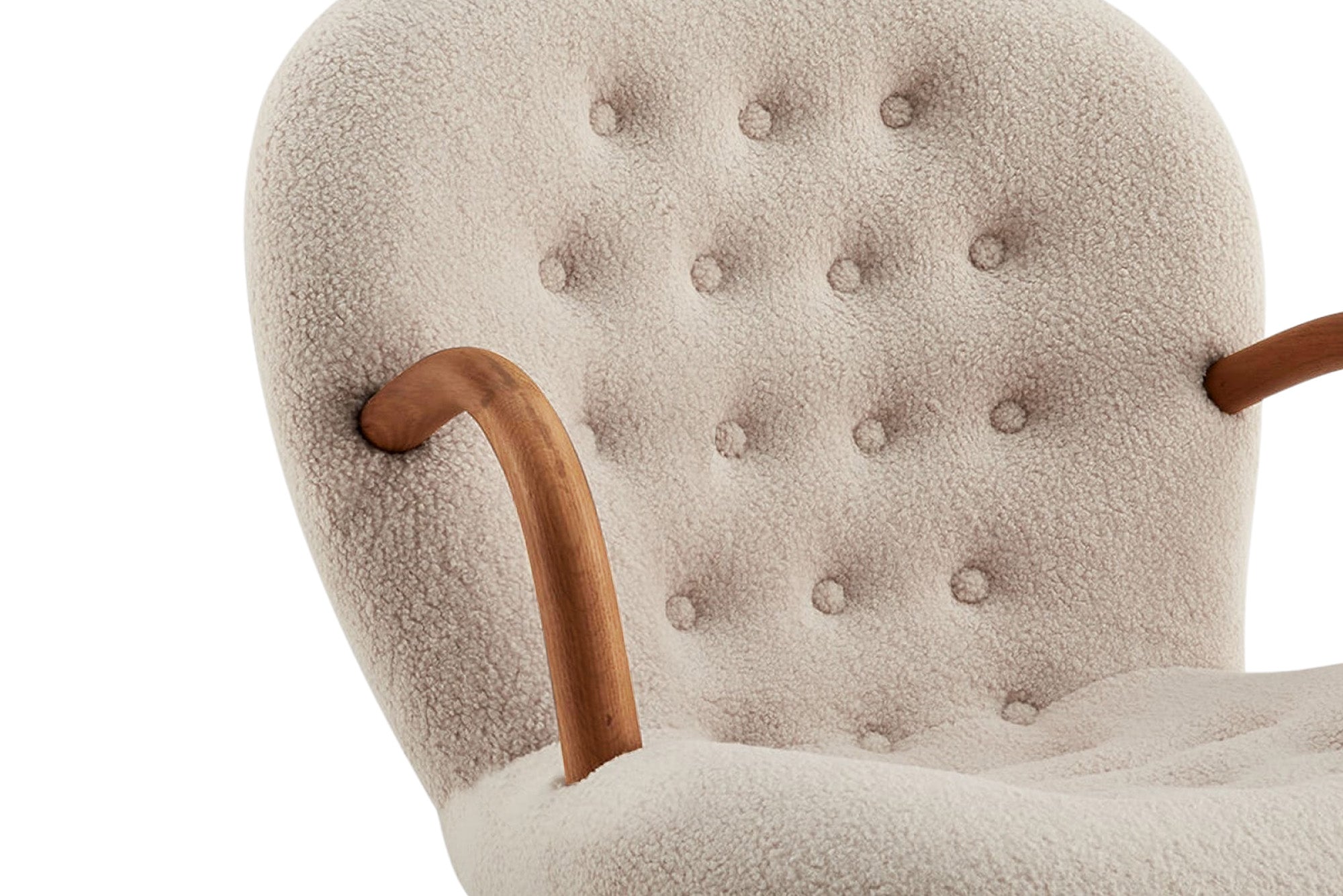 Valencia Nova Faux Sheepskin Accent Chair, Beige Color