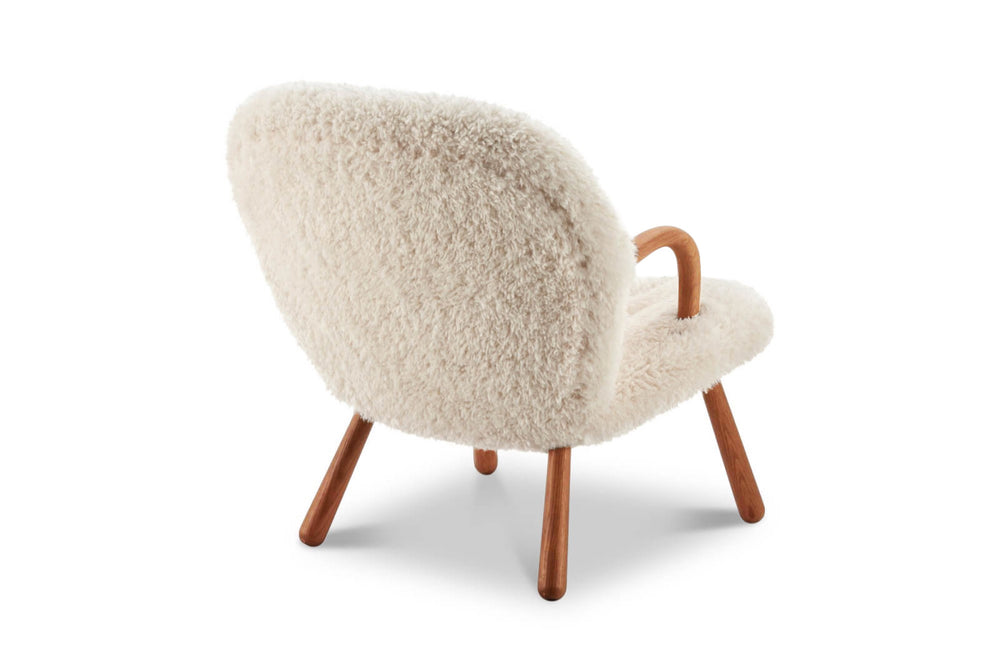 Valencia Nova Faux Sheepskin Accent Chair, Cream Color