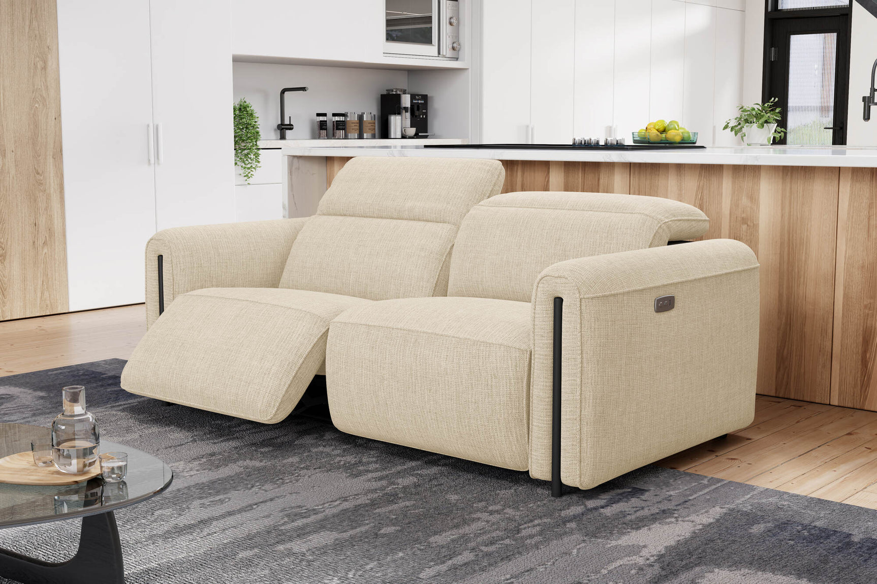 Octavia Fabric Dual Reclining Cloud Sofa