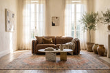 Octavia dual Reclining Sofa in distressed Italian aniline leather
