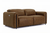 Octavia dual Reclining Sofa in distressed Italian aniline leather