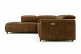 Octavia reclining Corner Sectional in distressed Italian aniline leather