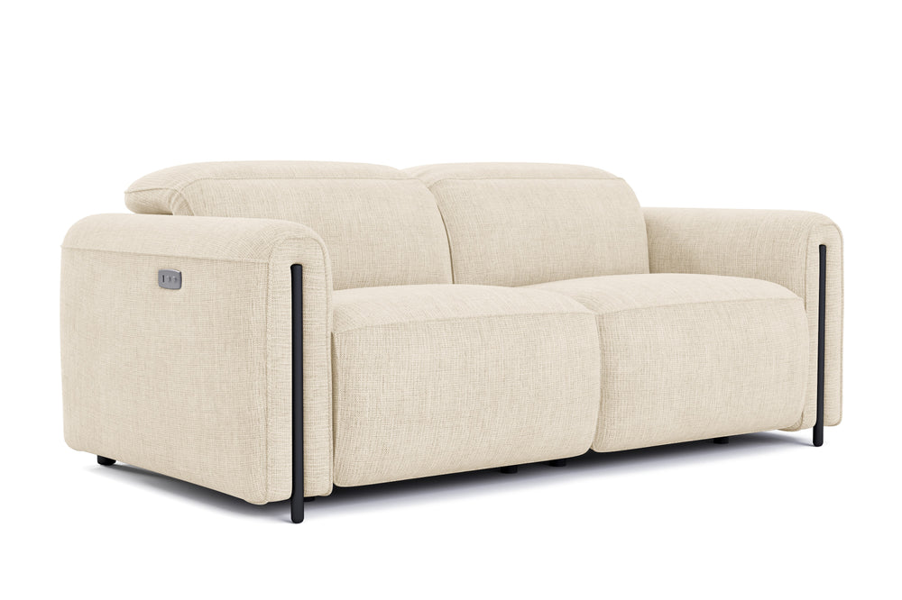 Valencia Octavia Fabric Dual Reclining Cloud Loveseat Sofa, Beige