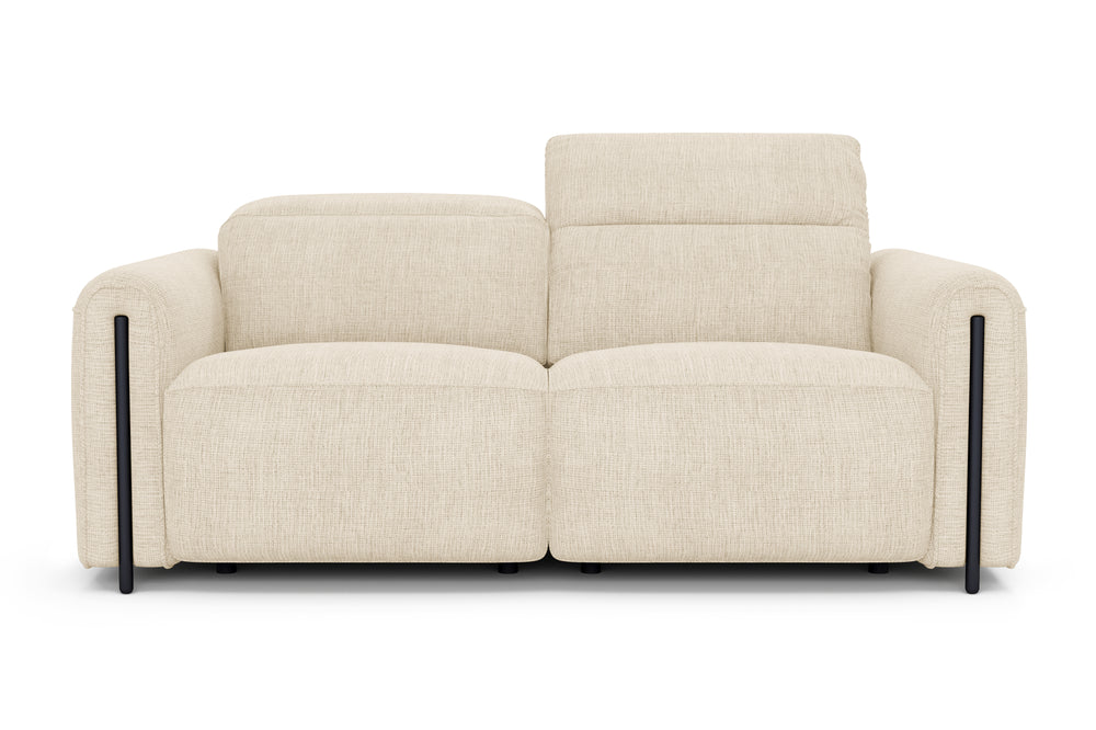 Valencia Octavia Fabric Dual Reclining Cloud Loveseat Sofa, Beige