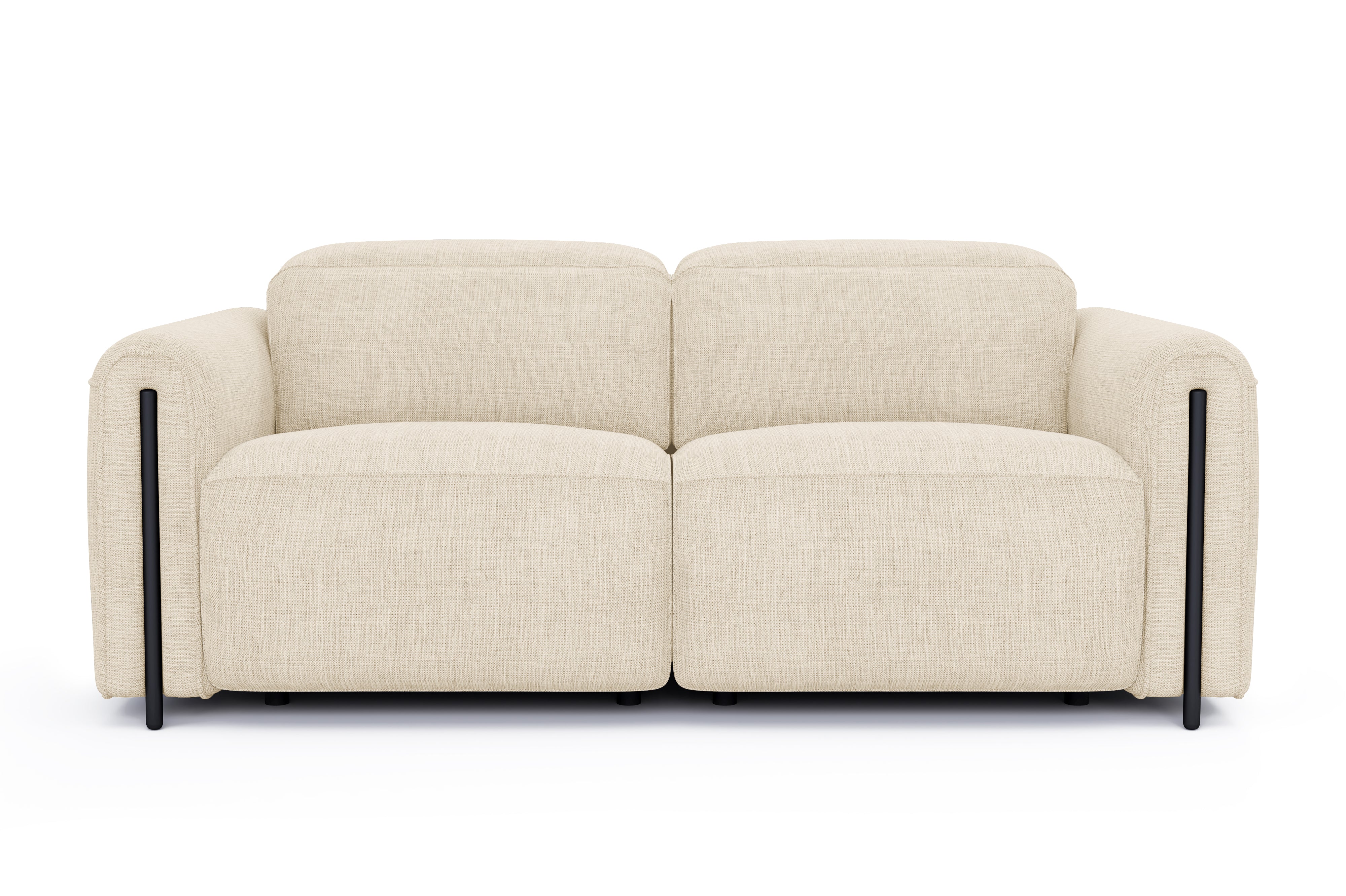 Valencia Octavia Fabric Dual Reclining Cloud Loveseat Sofa, Beige