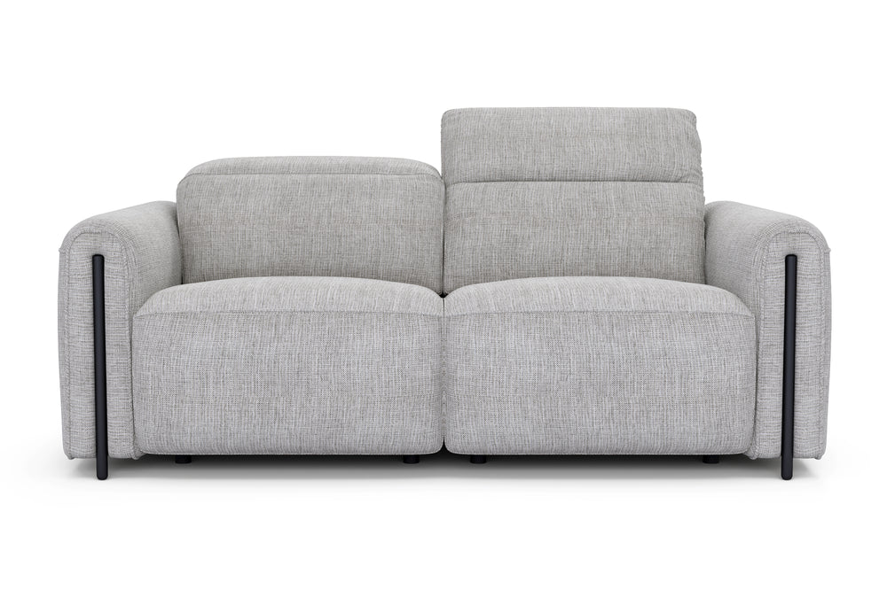 Valencia Octavia Fabric Dual Reclining Cloud Loveseat Sofa, Light Grey