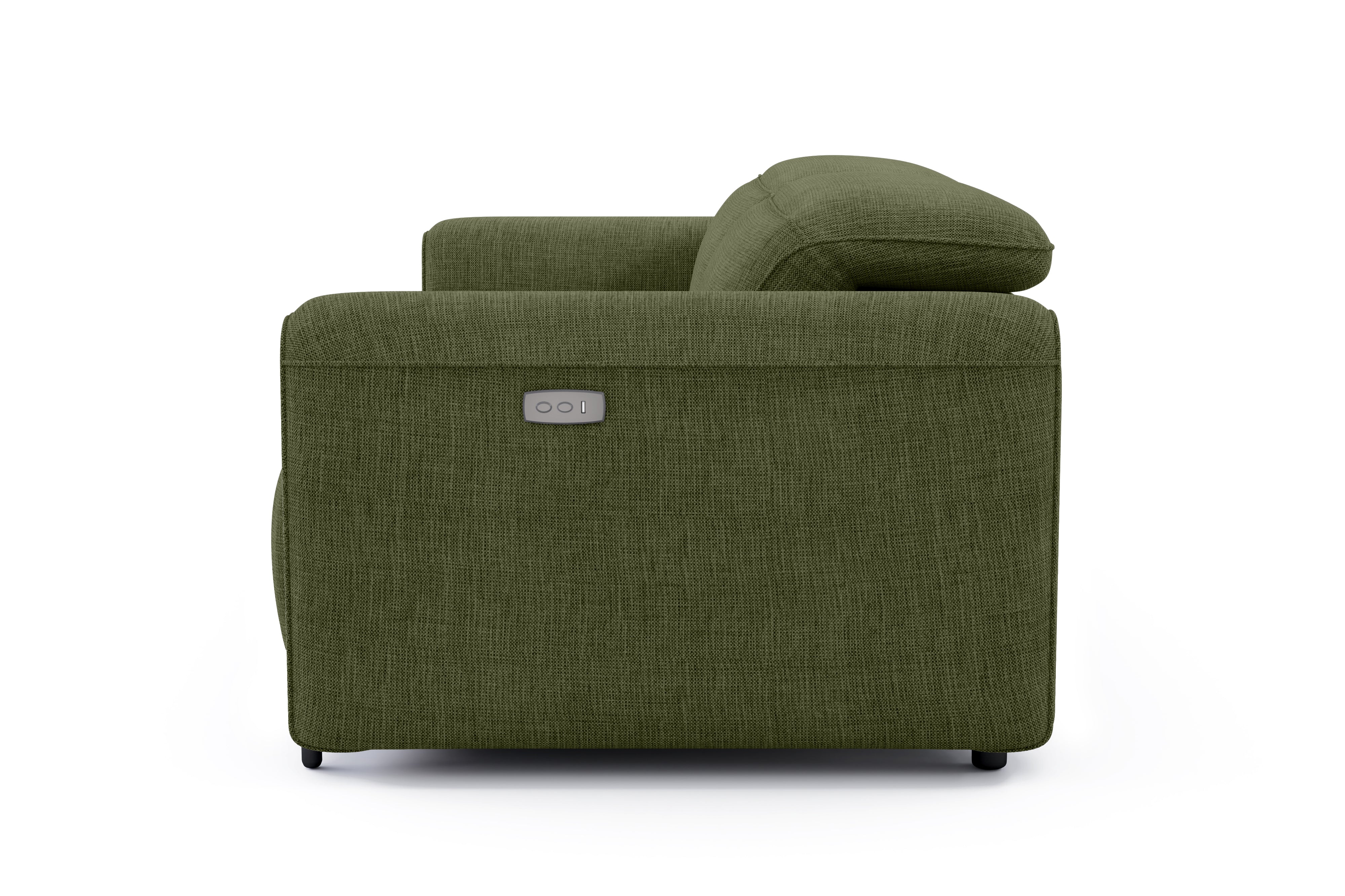 Valencia Octavia Fabric Dual Reclining Cloud Loveseat Sofa, Olive Green