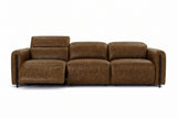 Octavia dual Reclining Sofa in distressed Italian aniline leather