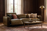 Octavia dual Reclining Sofa in distressed Italian aniline leather