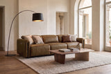 Octavia dual Reclining Sofa in distressed Italian aniline leather