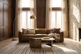 Octavia dual Reclining Sofa in distressed Italian aniline leather