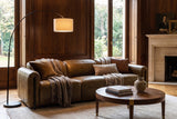 Octavia dual Reclining Sofa in distressed Italian aniline leather