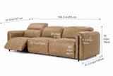 Octavia Distressed Italian Aniline Leather Dual Reclining Sofa