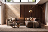 Octavia reclining Corner Sectional in distressed Italian aniline leather