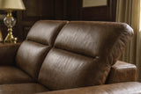 Octavia reclining Corner Sectional in distressed Italian aniline leather
