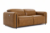 Octavia dual Reclining Sofa in distressed Italian aniline leather