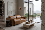 Octavia dual Reclining Sofa in distressed Italian aniline leather