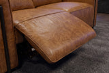 Octavia dual Reclining Sofa in distressed Italian aniline leather