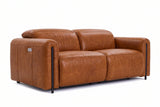 Octavia dual Reclining Sofa in distressed Italian aniline leather
