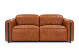 Octavia dual Reclining Sofa in distressed Italian aniline leather
