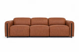 Octavia Distressed Italian Aniline Leather Dual Reclining Sofa