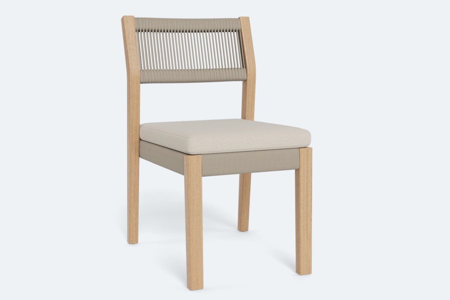 Valencia Odette Wood Outdoor Dining Chair, Natural