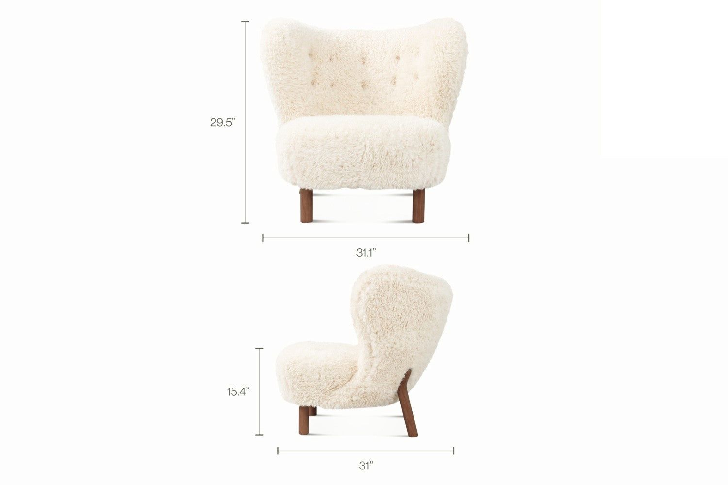 Faux sheepskin deals lounge chair