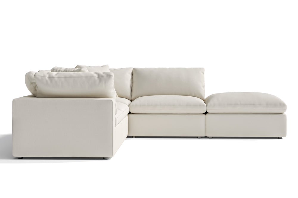 Valencia Ophelia Fabric Modular Sectional Sofa, 5 Seaters Right Sectional, Beige