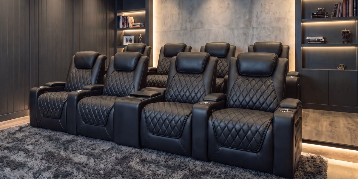 Oslo Luxury Console with Built-In Refrigerator theater seating