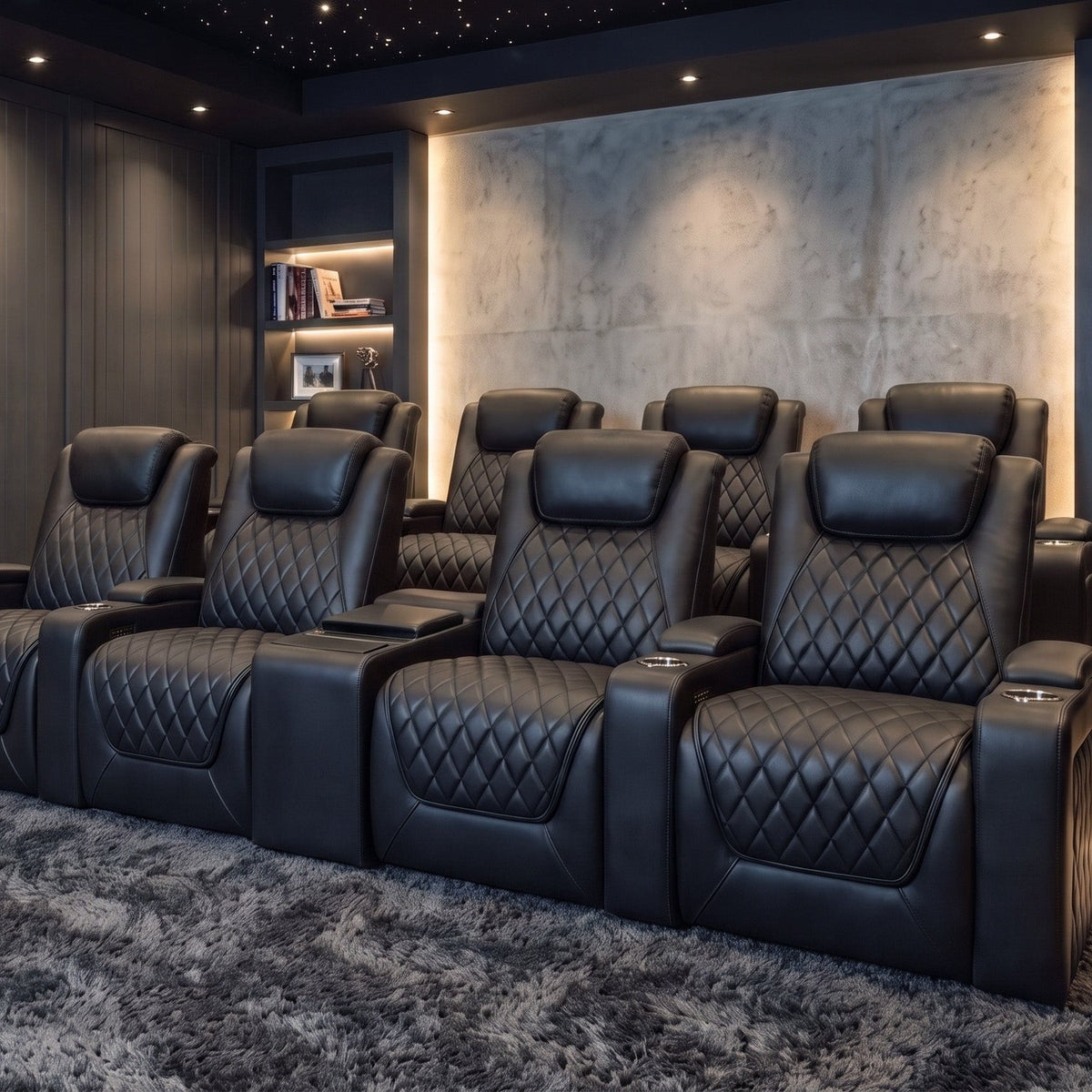 Oslo Luxury Console with Built-In Refrigerator theater seating