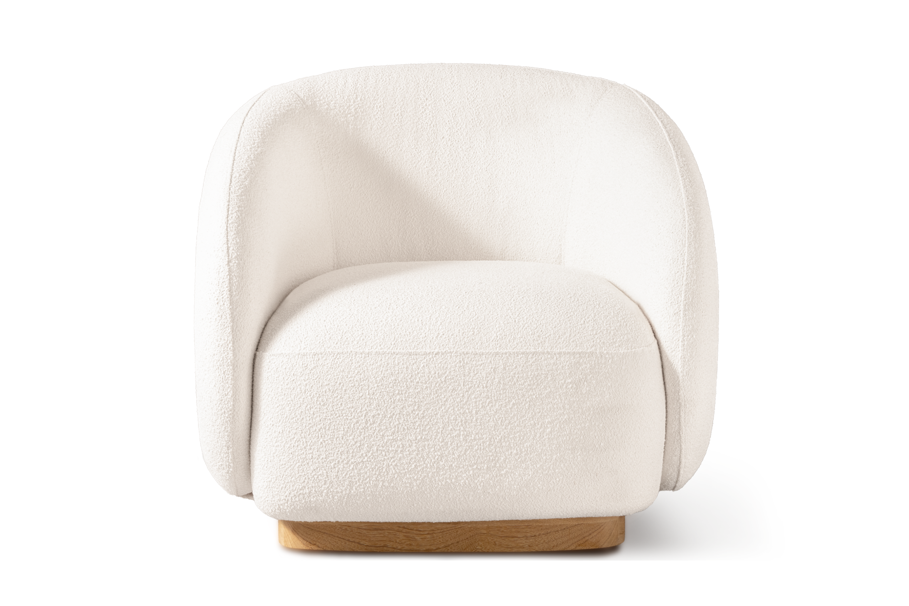 Valencia Otis Performance Fabric Teak Outdoor Accent Chair, Cream