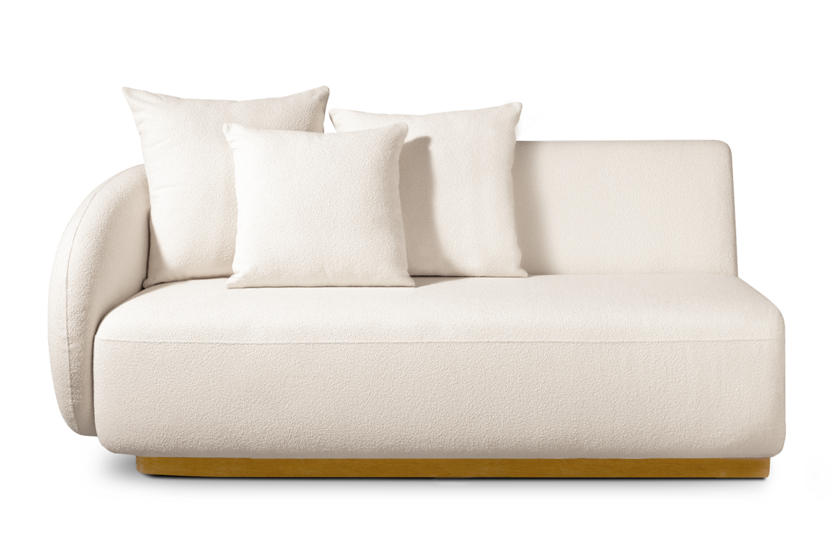 Valencia Otis Performance Fabric Left Arm Outdoor Sofa, Cream