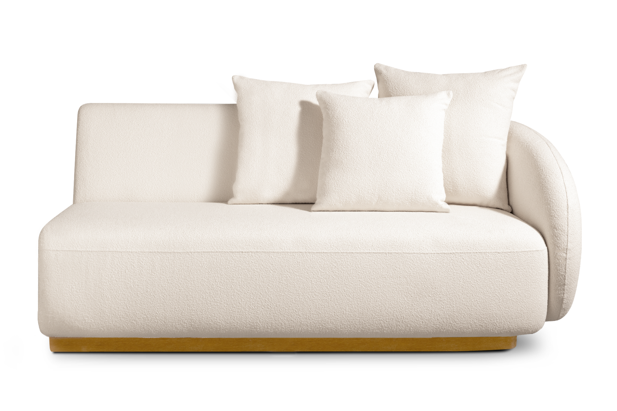 Valencia Otis Performance Fabric Right Arm Outdoor Sofa, Cream