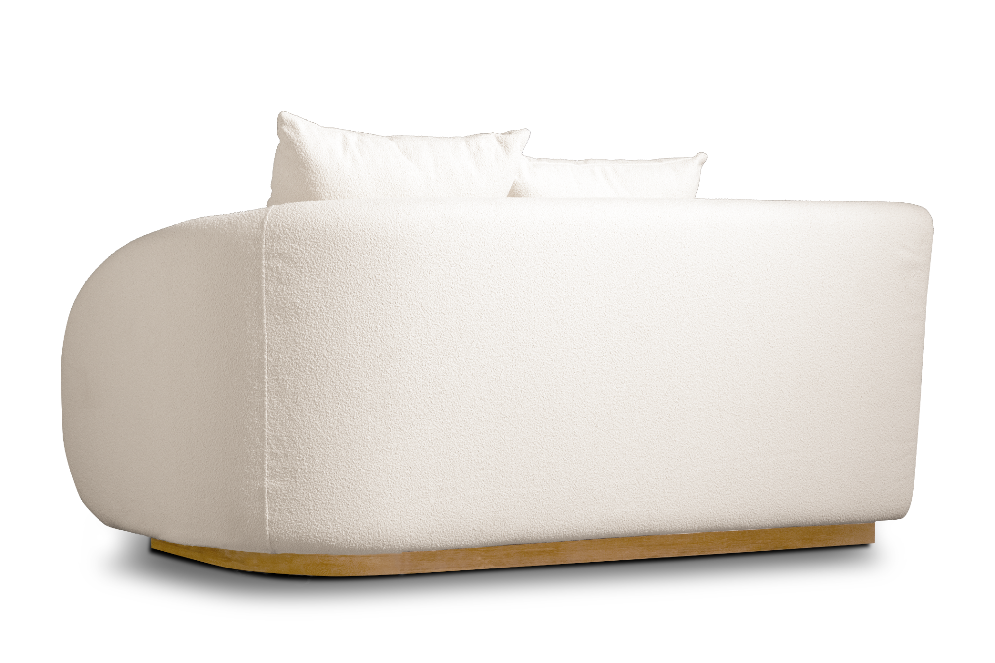 Valencia Otis Performance Fabric Left Chaise Teak Outdoor Sofa, Cream