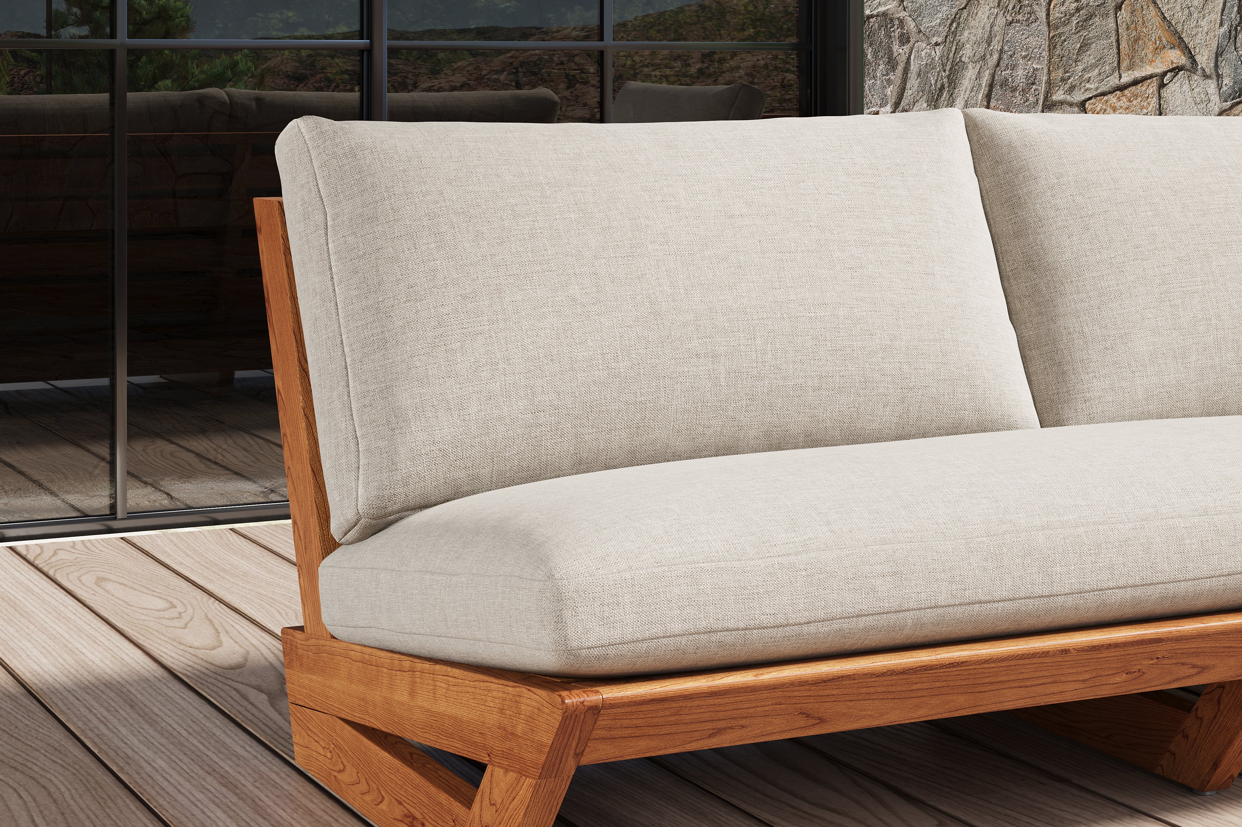 Valencia Paolo Outdoor Fabric Loveseat, Light Grey