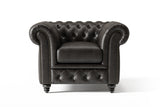 Parma Leather Chesterfield Accent Chair