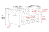 Parma Leather Chesterfield Sofa