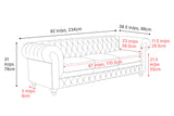 Parma Leather Chesterfield Sofa