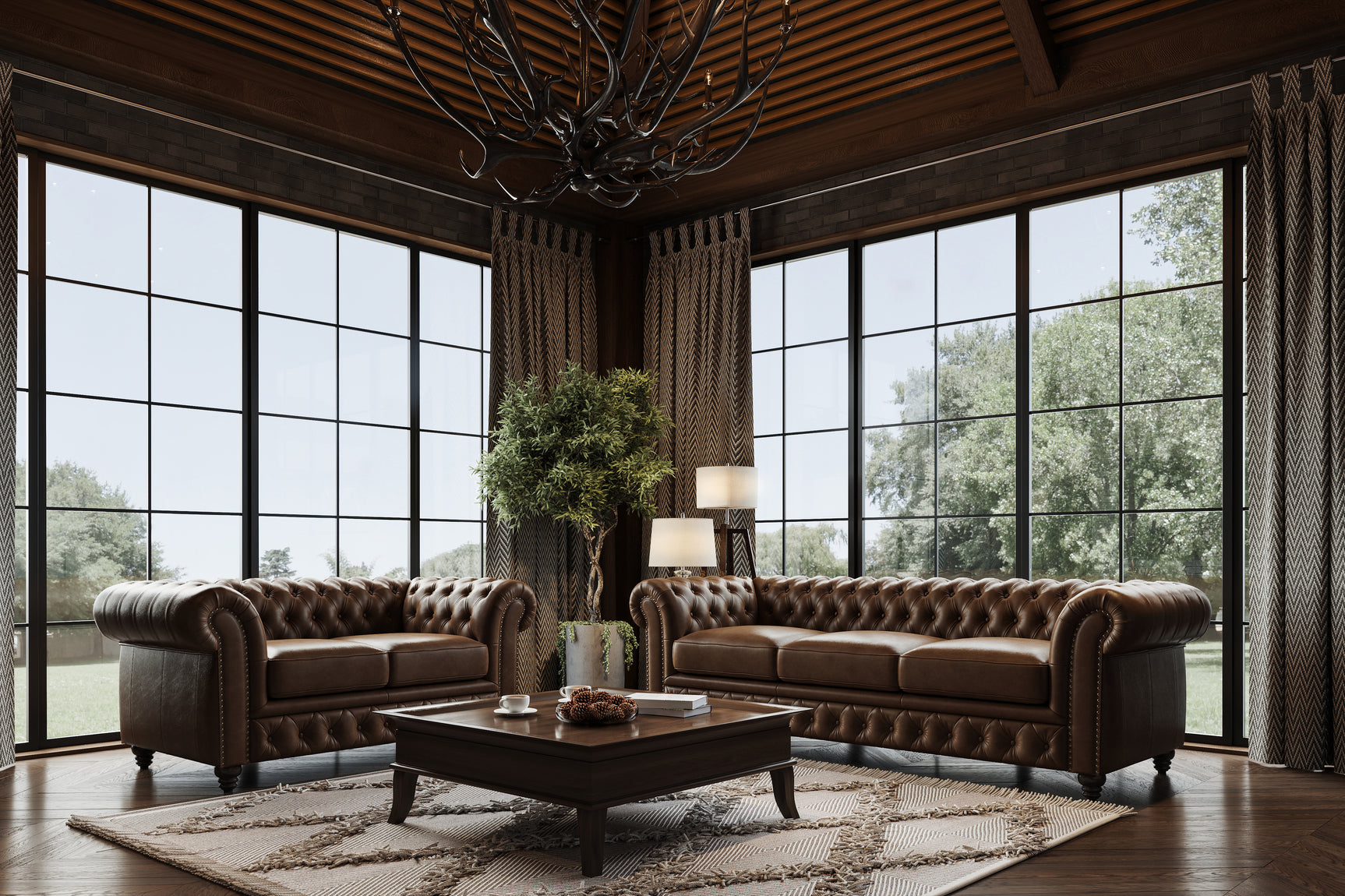 Parma Leather Chesterfield Sofa