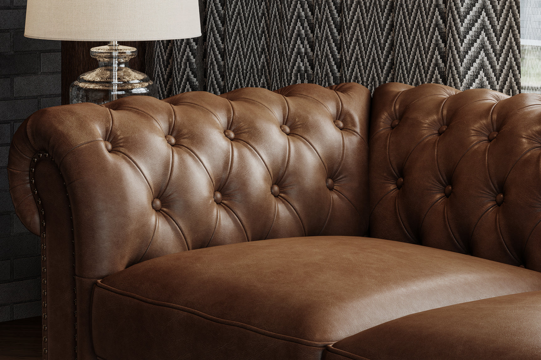 Parma Leather Chesterfield Sofa
