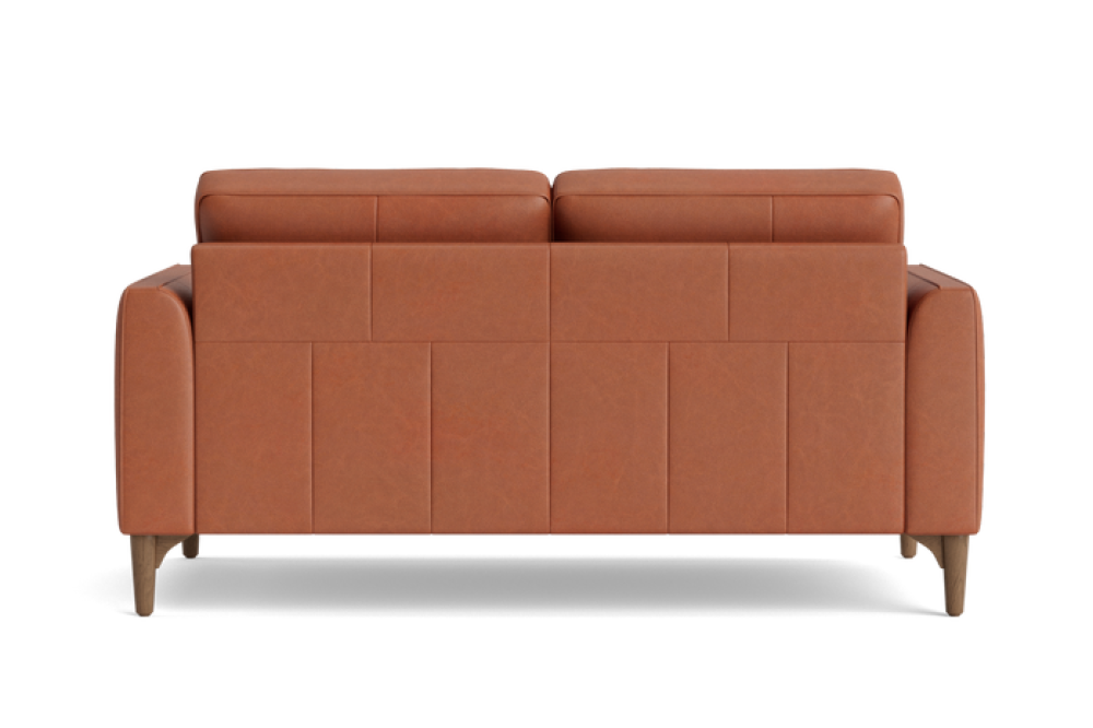 Valencia Penney Top Grain Leather Loveseat Sofa, Cognac