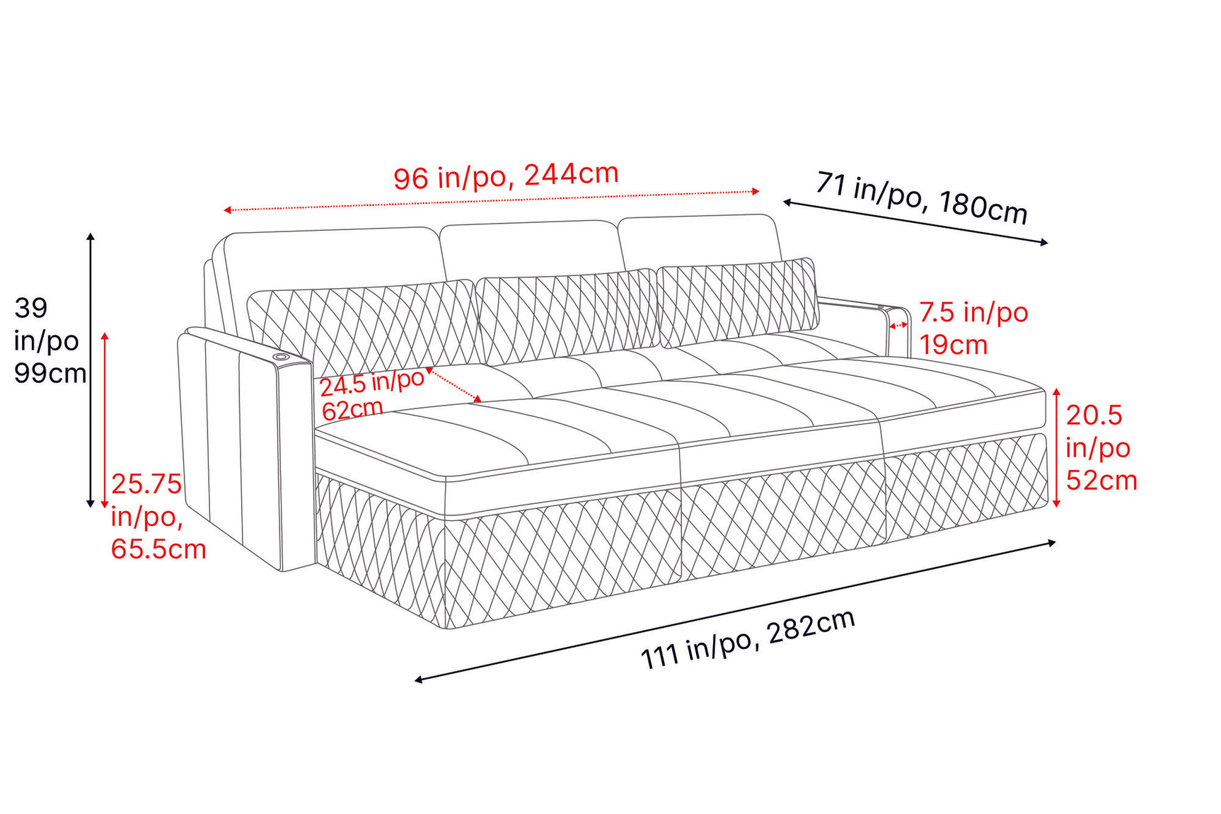 Pisa Leather Lounge Sectional