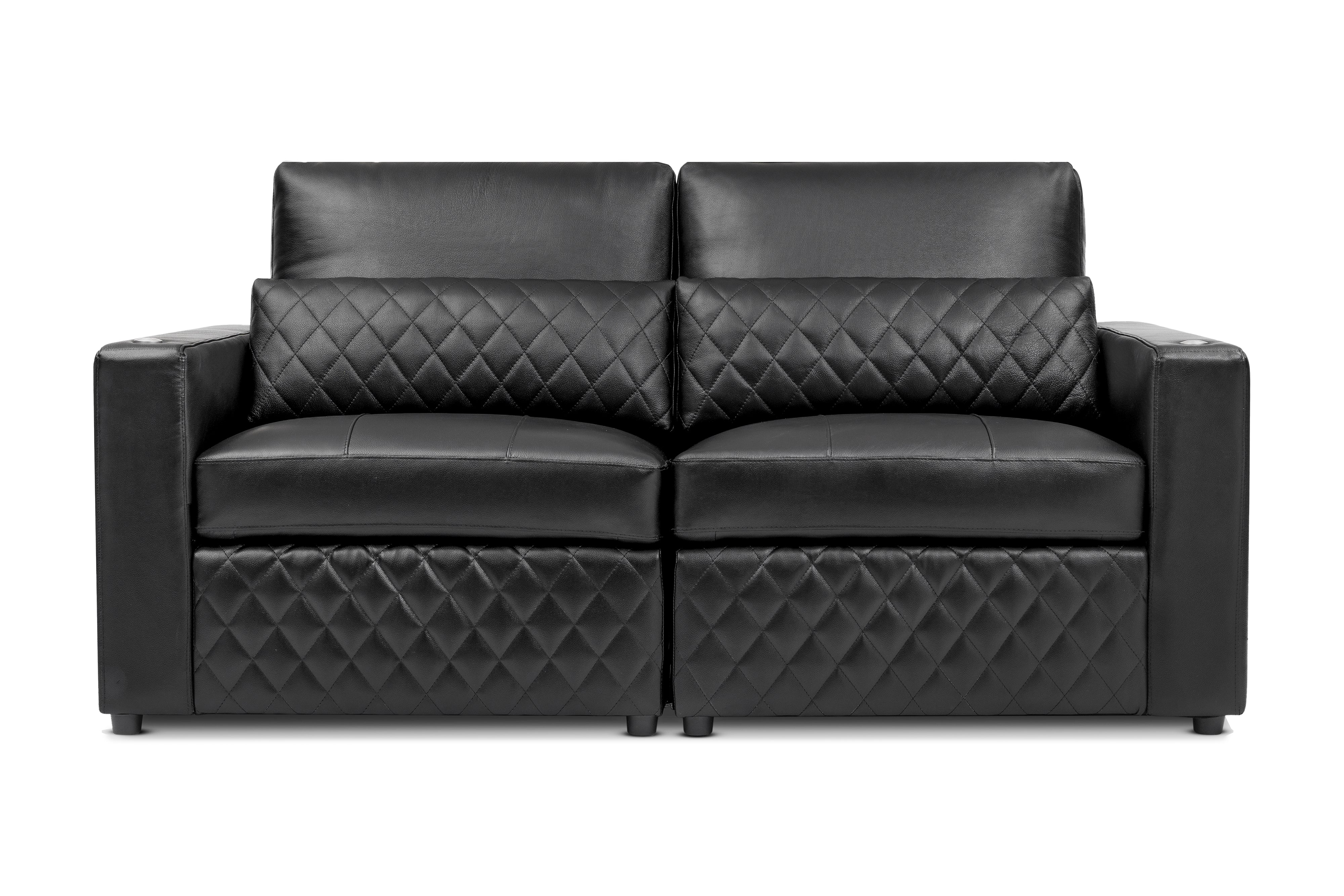 Valencia Pisa Top Grain Nappa 11000 Leather Lounge Sectional Sofa, Loveseat, Black