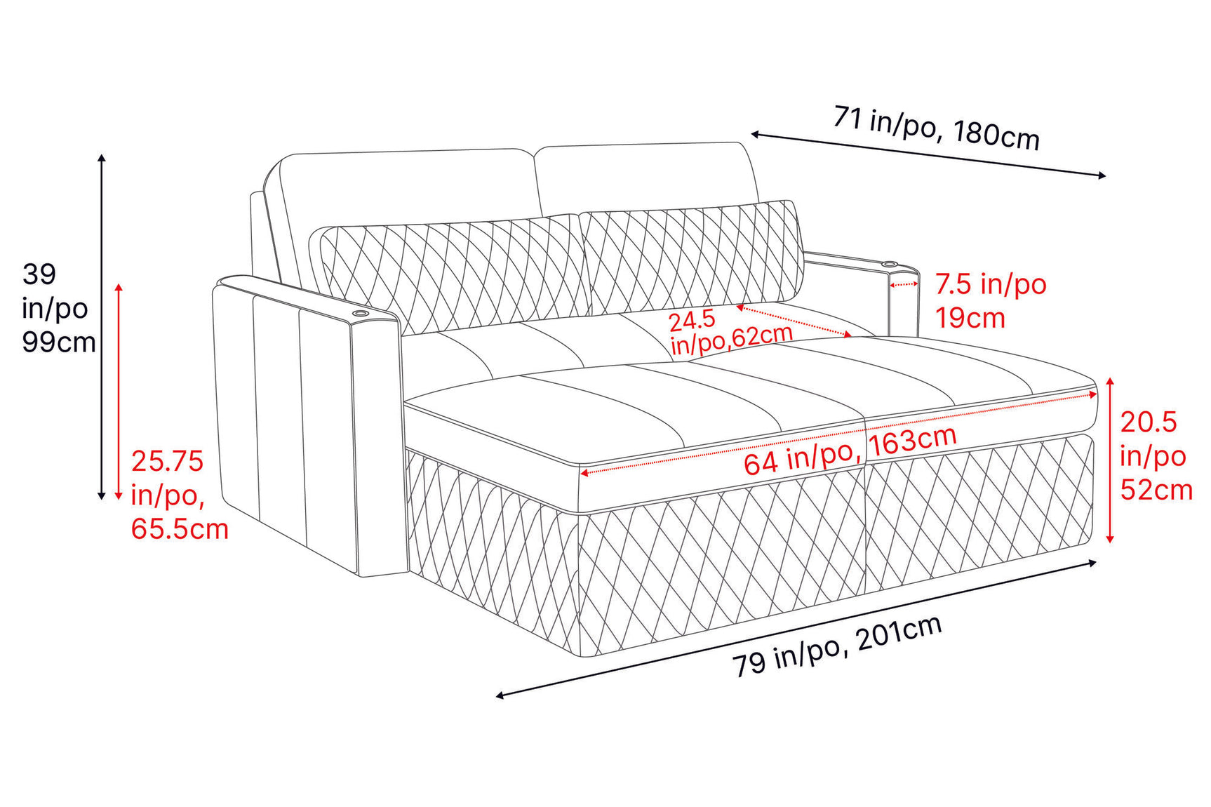 Pisa Leather Lounge Sectional