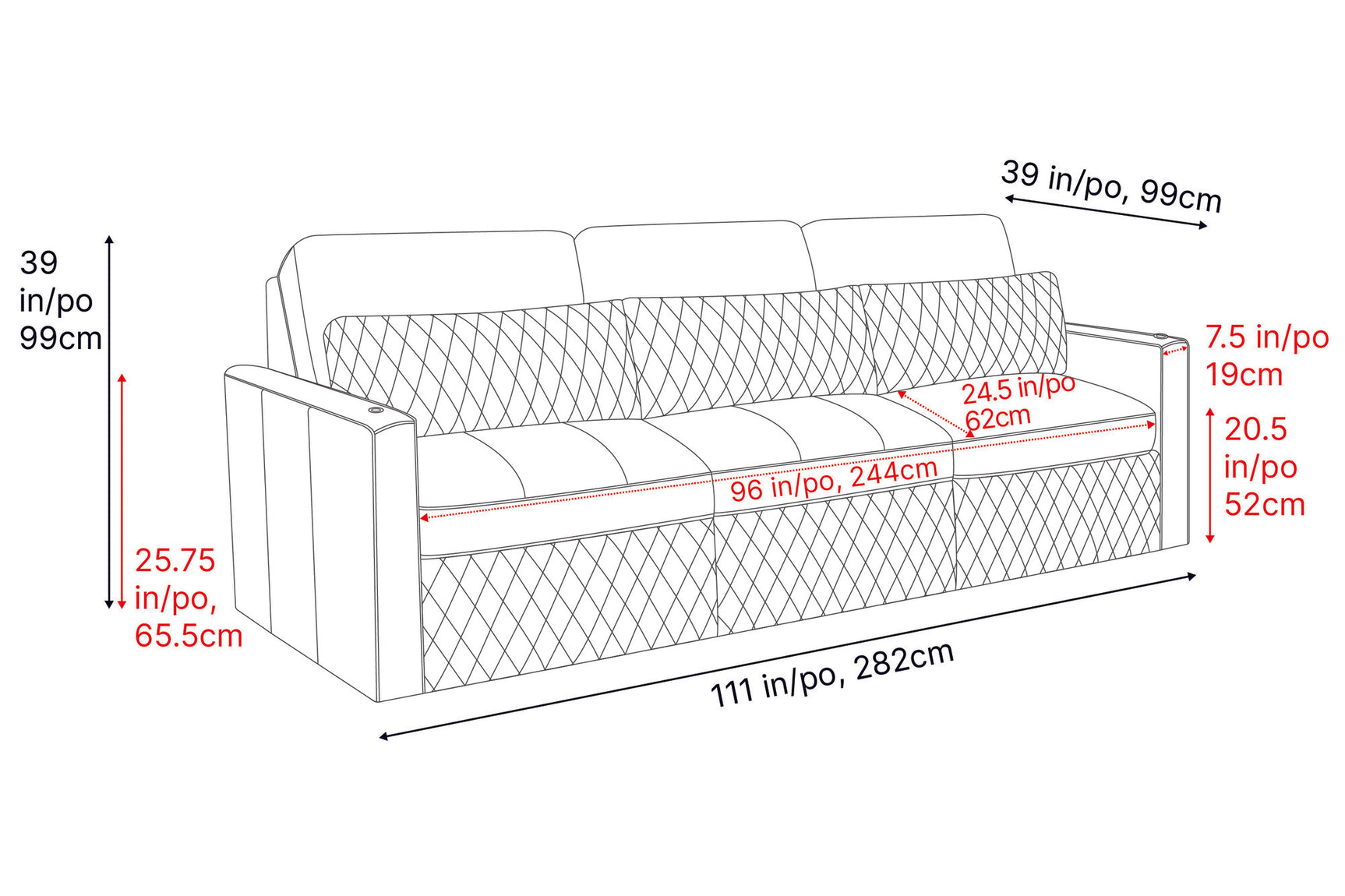 Pisa Ultimate Leather Lounge Sectional