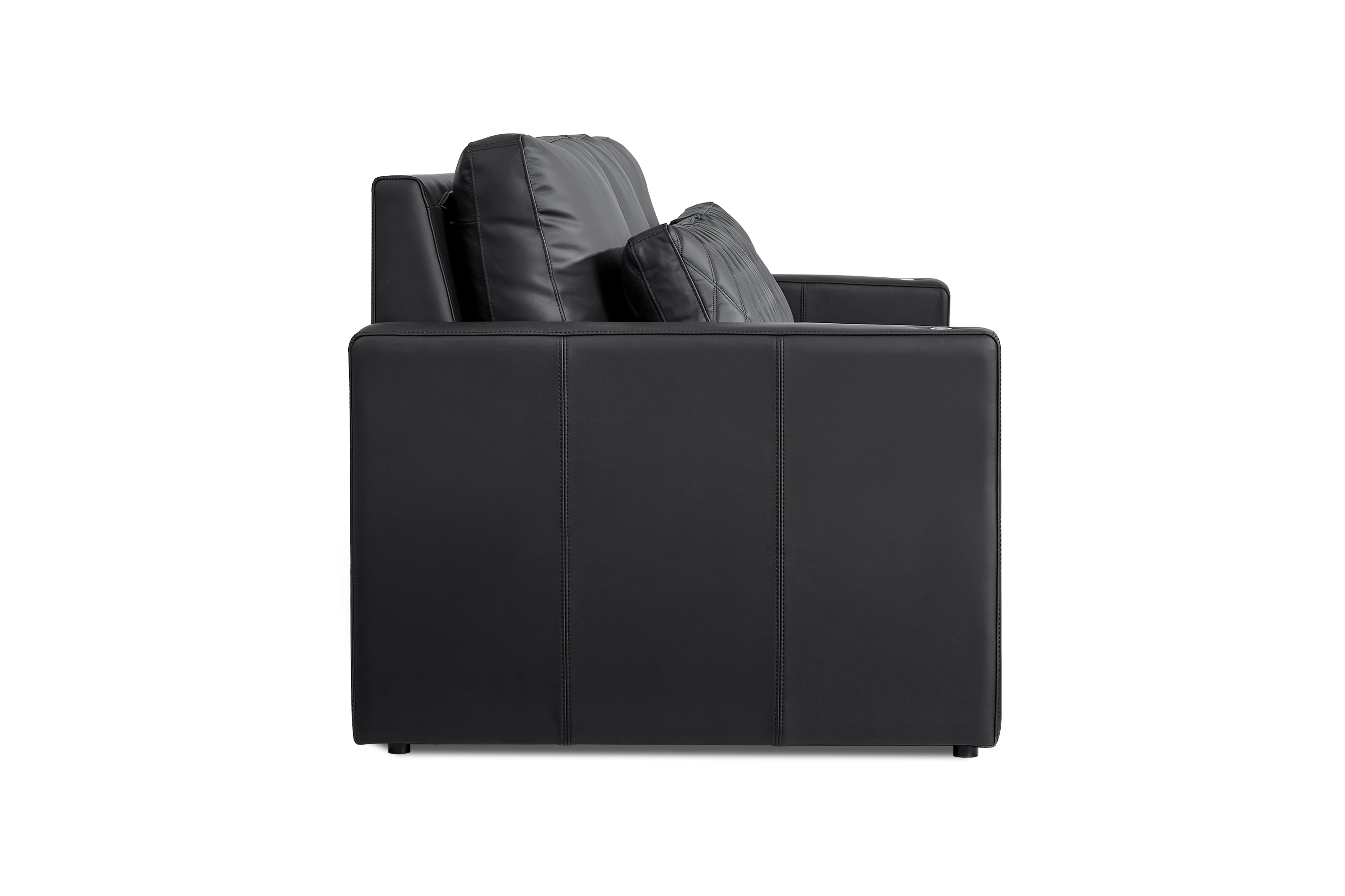 Valencia Pisa Ultimate Nappa 20000 Leather Lounge Sectional Sofa, Three Seats, Black